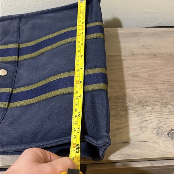 Hermes Navy Canvas Tote - Picture 9 of 11